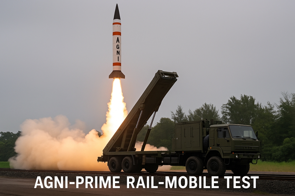 Agni-Prime Missile: India’s Advanced Rail-mobile Ballistic Capability