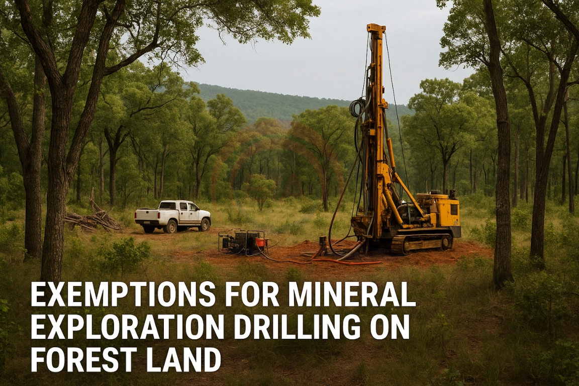 Exemptions For Mineral Exploration Drilling On Forest Land