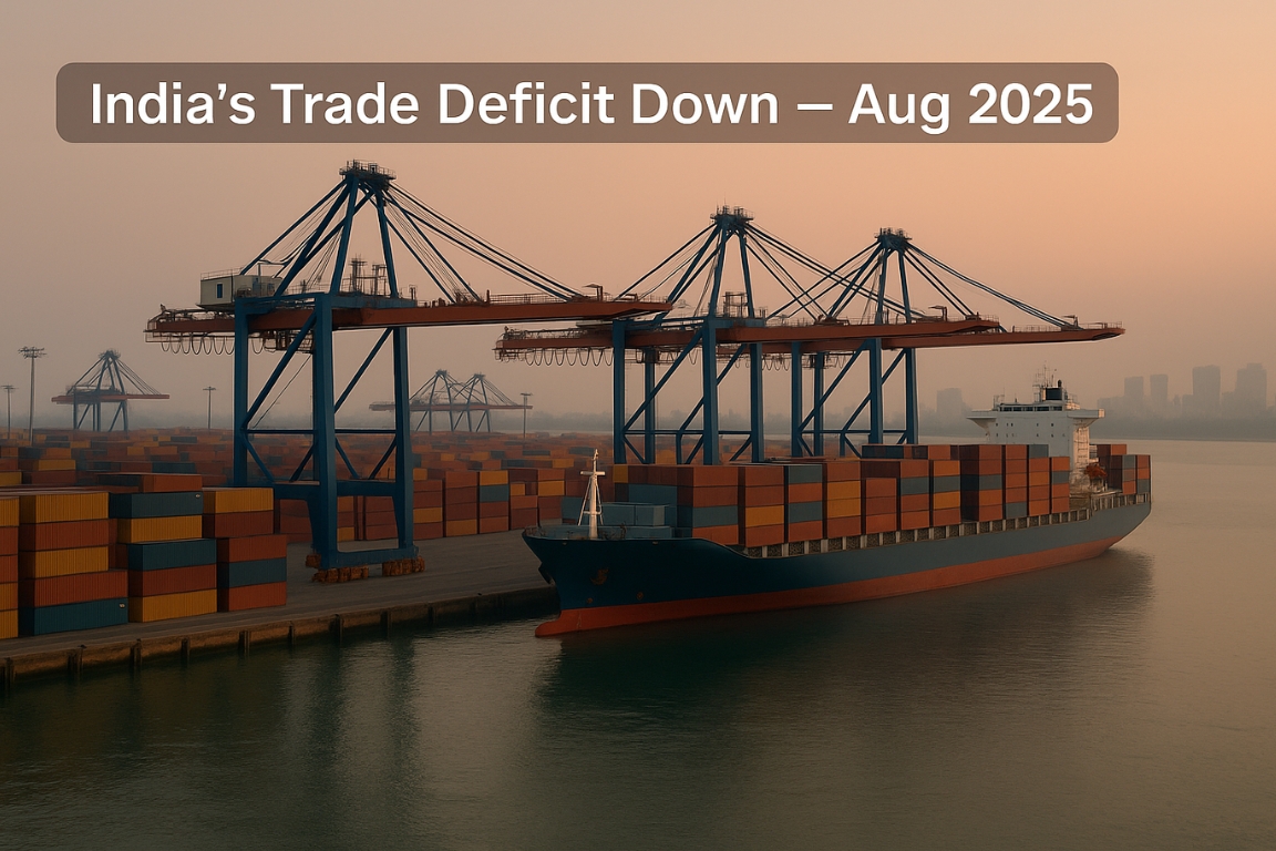 India’s Trade Deficit Declines Amid Export Growth