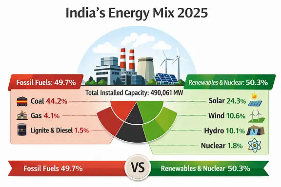 India's Energy Mix 2025
