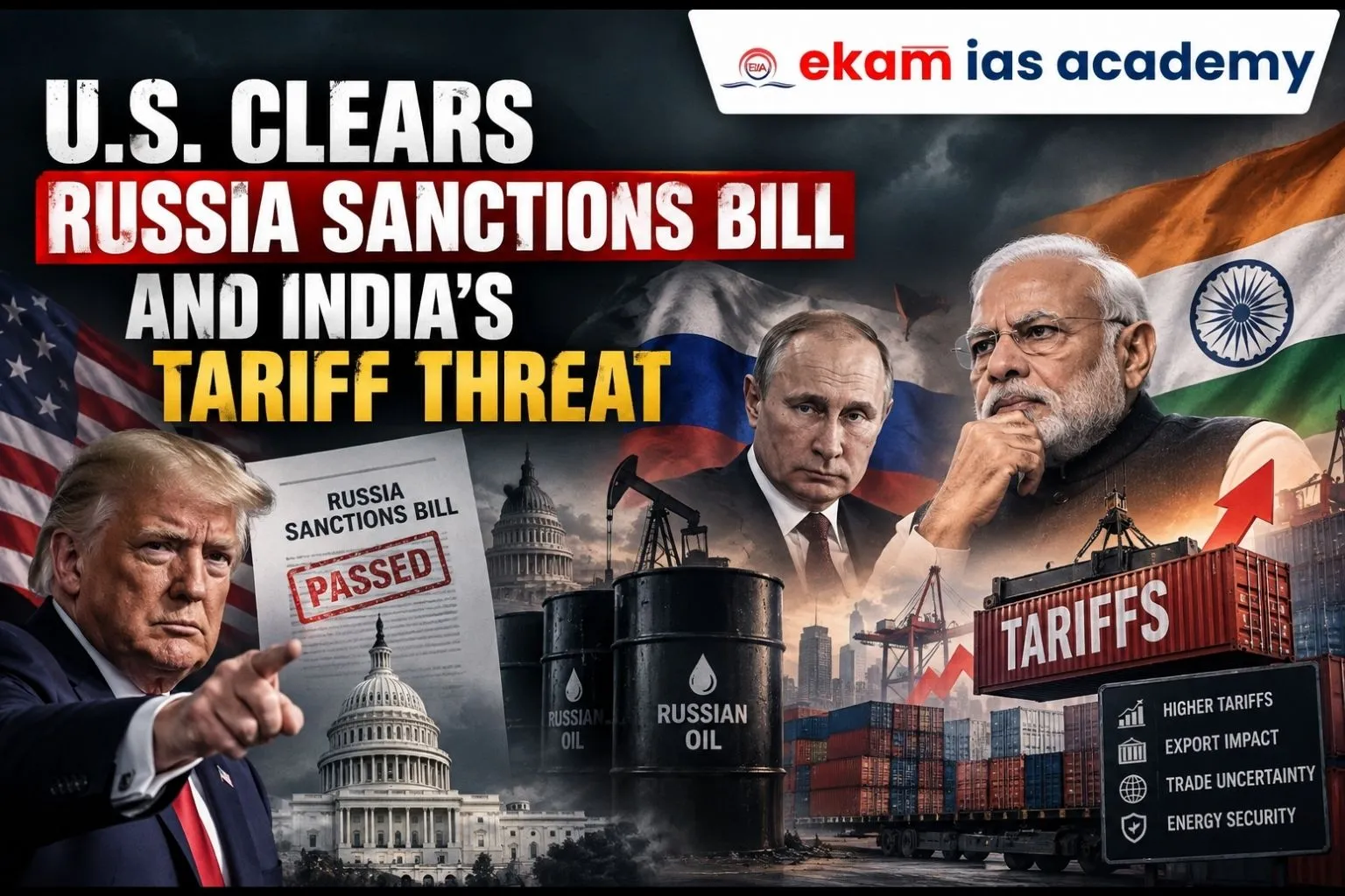 U.S. Clears Russia Sanctions Bill And India’s Tariff Threat